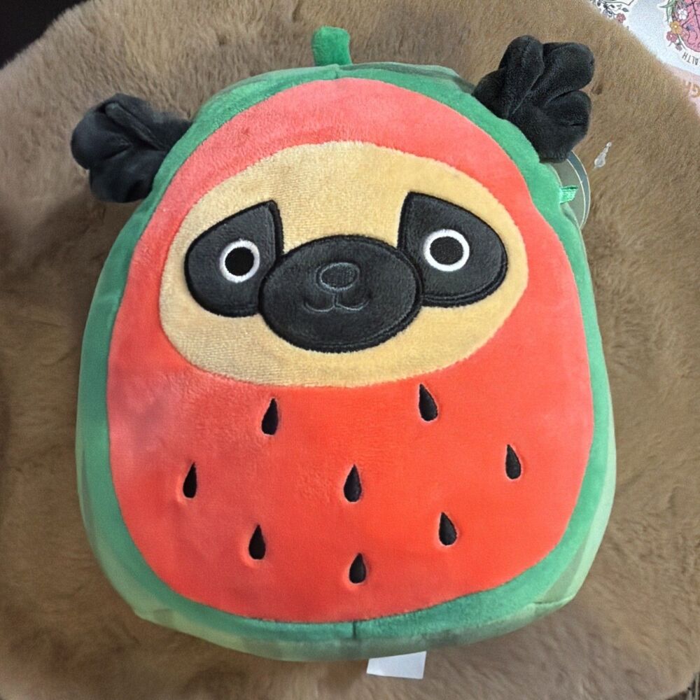 Squishmallow - Prince the Pug as Watermelon - 8 inch